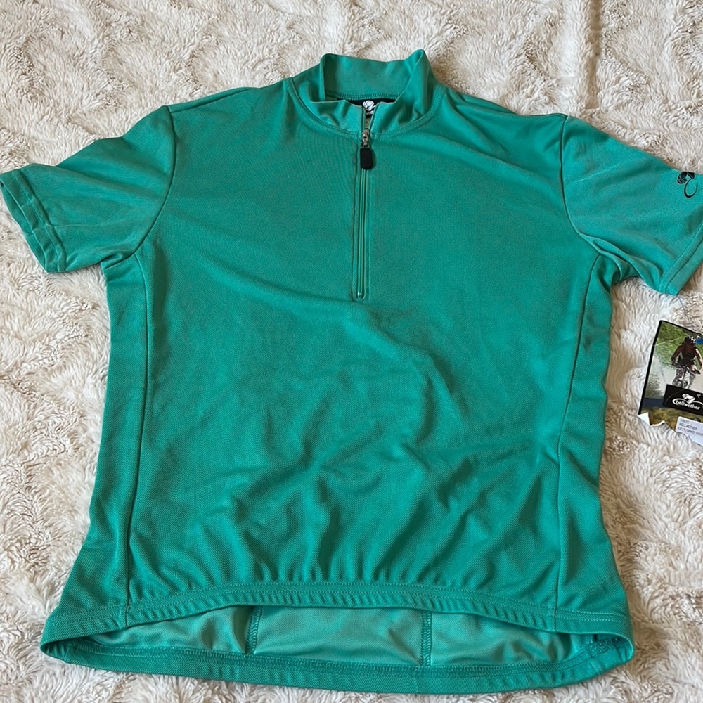Bellwether  Aqua Green Short Sleeve Jersey Size Large